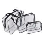 3-in-1 Clear PVC Makeup Pouch Set