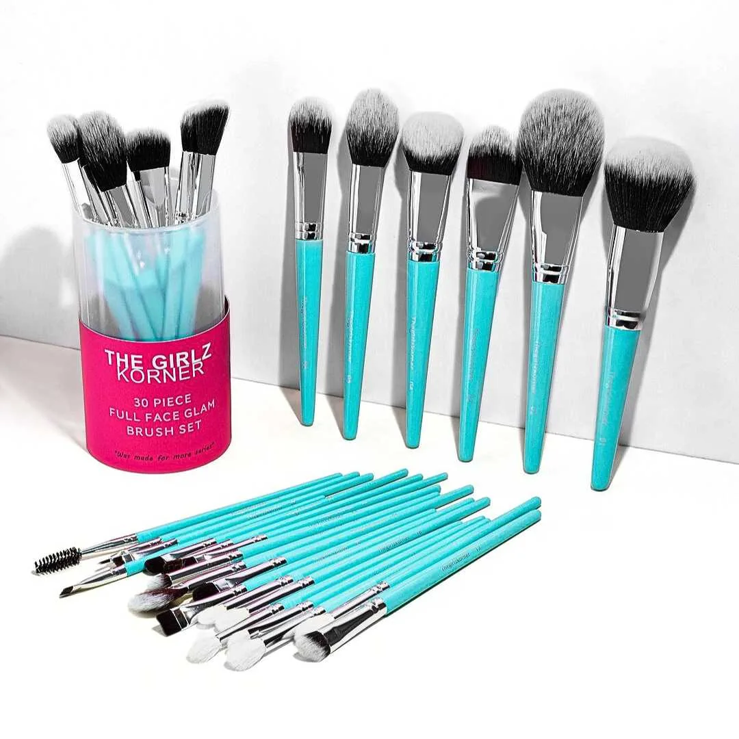 The Girlz Korner 30-Piece Full Face Glam Brush Set - Image 1