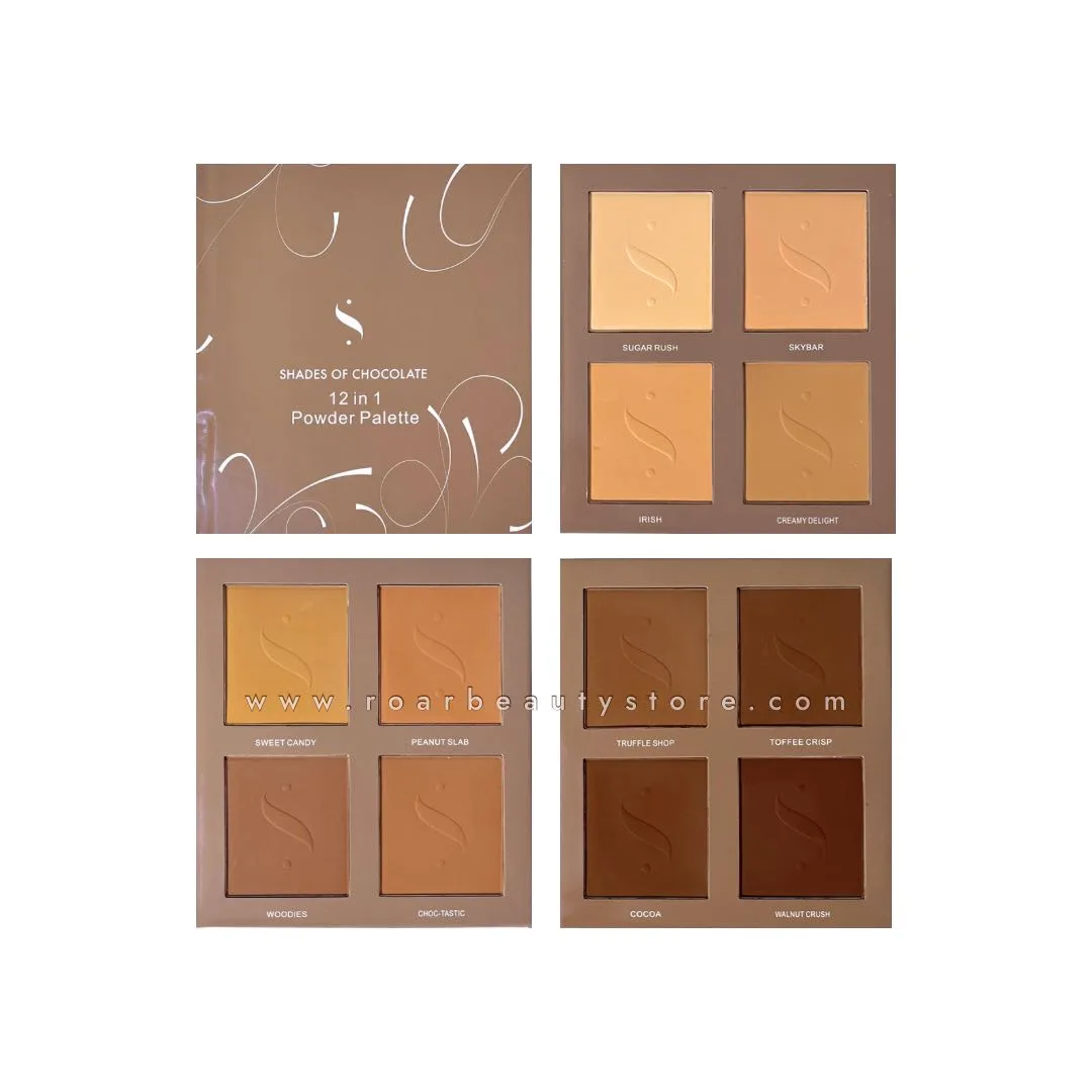 Sylvimak Shades of Chocolate 12-in-1 Powder Palette - Book - Image 1