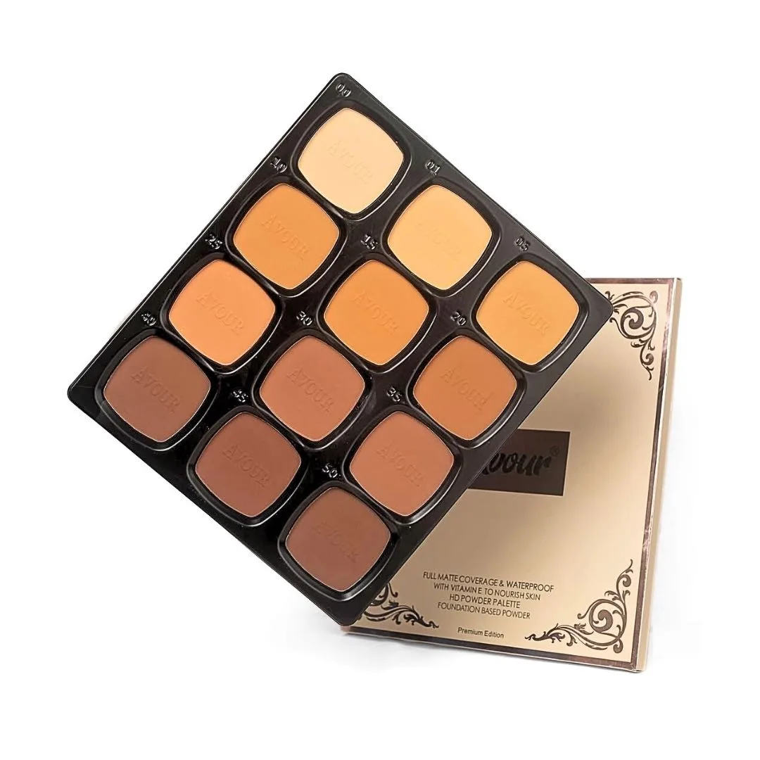 Avour Best Skin Oil-Control 12-in-1 Powder Palette Roar Beauty Store