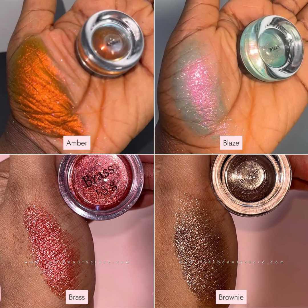 Yglam Beauty Twinkle Loose Pigment - Amber Blaze Brass Brownie Yglam Beauty Twinkle Pigment - Image 2