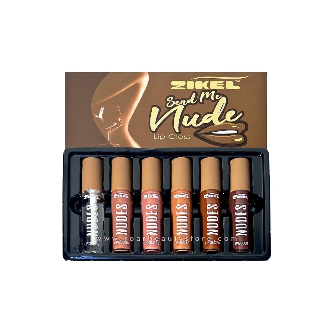 Zikel Send Me Nude Lip Gloss - Set of 6 | Roar Beauty Store