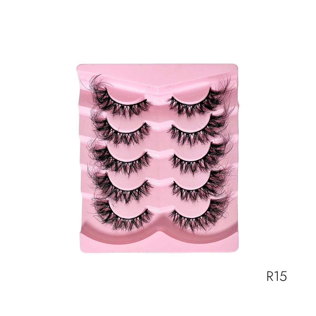 Voan Beauties 5-in-1 Faux Mink Lash Set - R15 Voan Beauties 5-in-1 Faux Mink Lash Set - R15 - Image 1