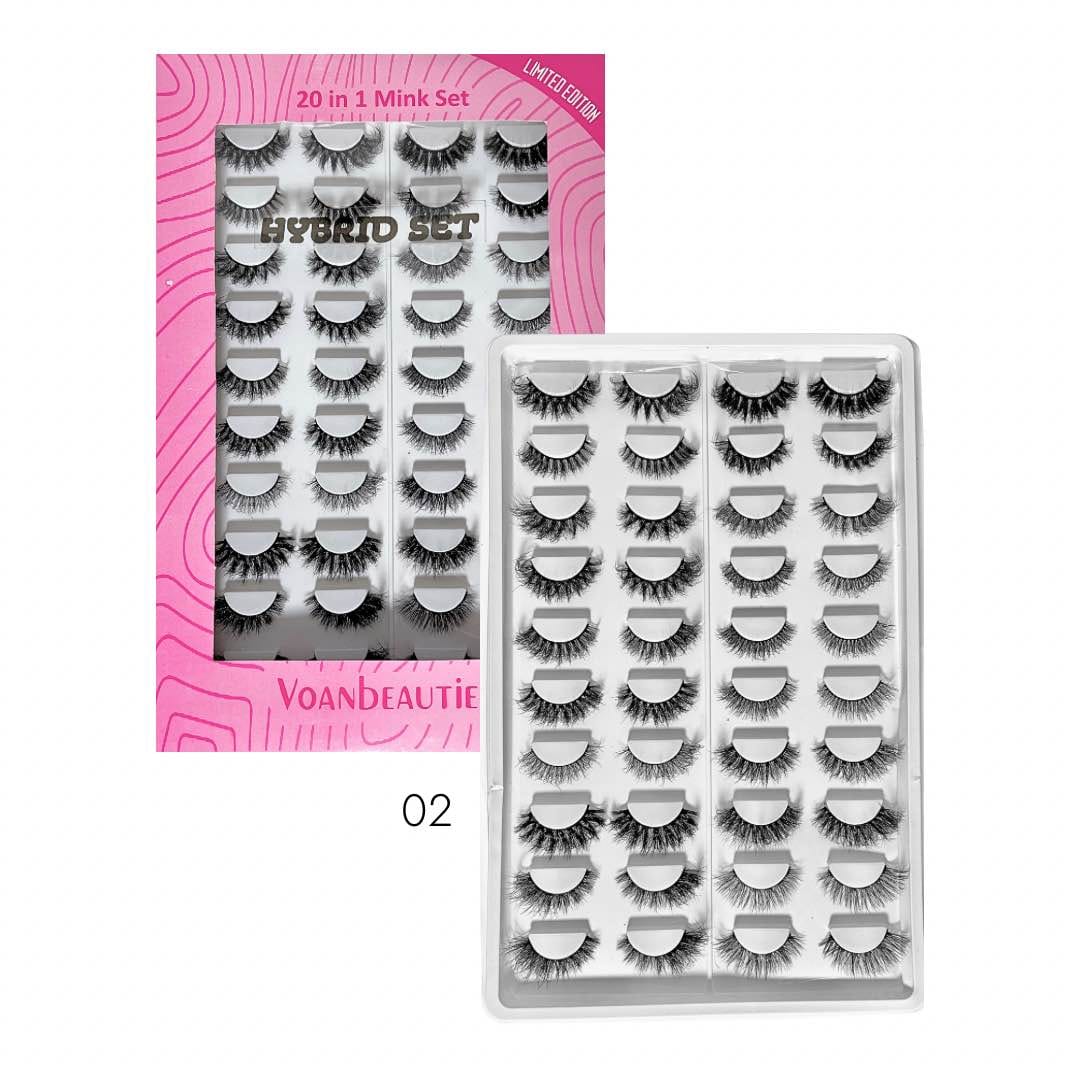 Voan Beauties HYBRID 20-in-1 Mink Lash Set - 02 Voan Beauties HYBRID 20-in-1 Mink Lash Set - 02 - Image 1