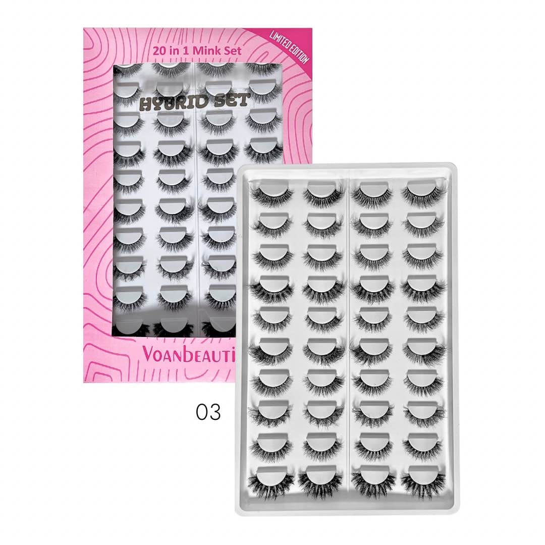 Voan Beauties HYBRID 20-in-1 Mink Lash Set - 03 Voan Beauties HYBRID 20-in-1 Mink Lash Set - 03 - Image 1