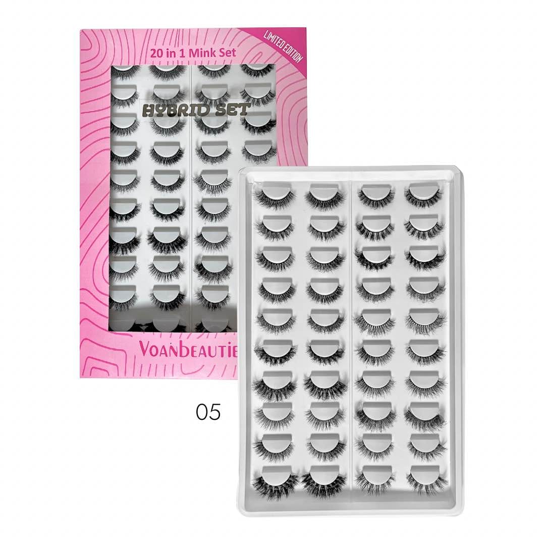 Voan Beauties HYBRID 20-in-1 Mink Lash Set - 05 Voan Beauties HYBRID 20-in-1 Mink Lash Set - 05 - Image 1